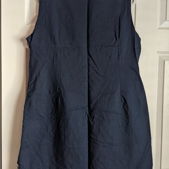 Excellence by Raxevsky Sleeveless Embroidered shift dress navy white - Picture 7 of 9